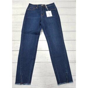 Kancan Skinny Ankle Zip Jeans Size 7/27  Frayed Raw Hem